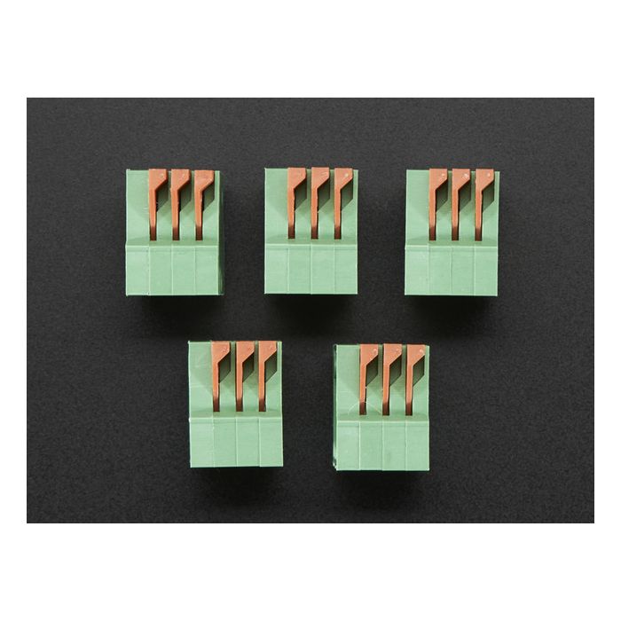 Configurable Spring Terminal Blocks - 3 Pin 0.1" Pitch R/A - x 5