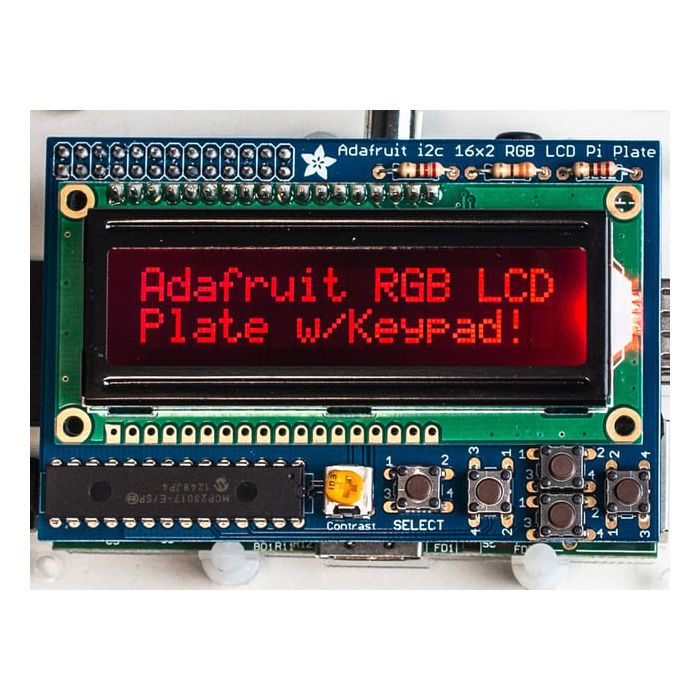 Adafruit RGB Negative 16x2 LCD+Keypad Kit for Raspberry Pi