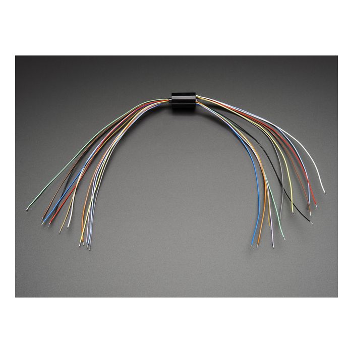 Miniature Slip Ring - 12mm diameter, 12 wires, max 240V @ 2A