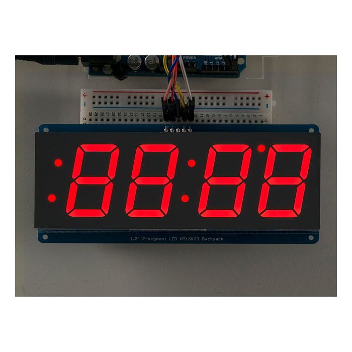 Adafruit 1.2" 4-Digit 7-Segment Display w/I2C Backpack - Red