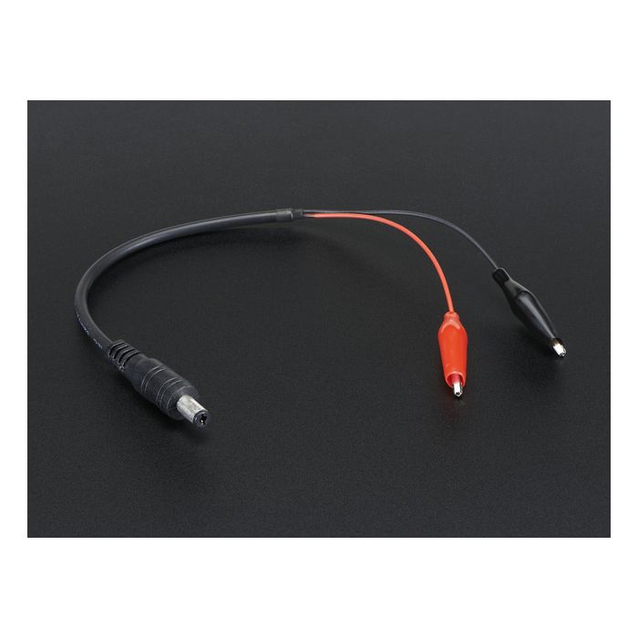 2.1mm DC Barrel Plug to Alligator Clips