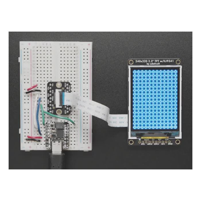 2.2" 18-bit color TFT LCD display with microSD card breakout