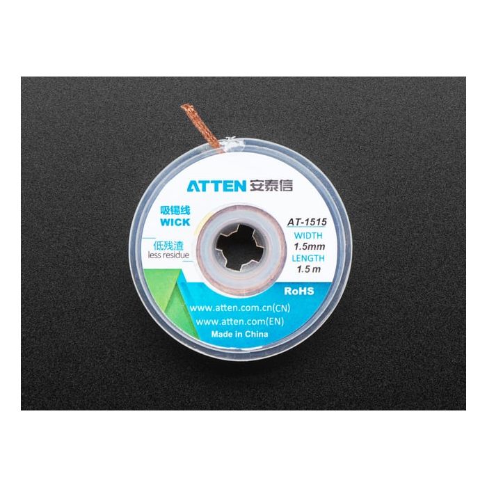 Solder wick - 1.5mm wide and 1.5m / 5 feet long