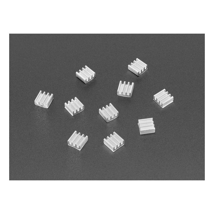 Aluminum SMT Heat Sinks 10 Pack - 0.27" x 0.27" x 0.14" tall