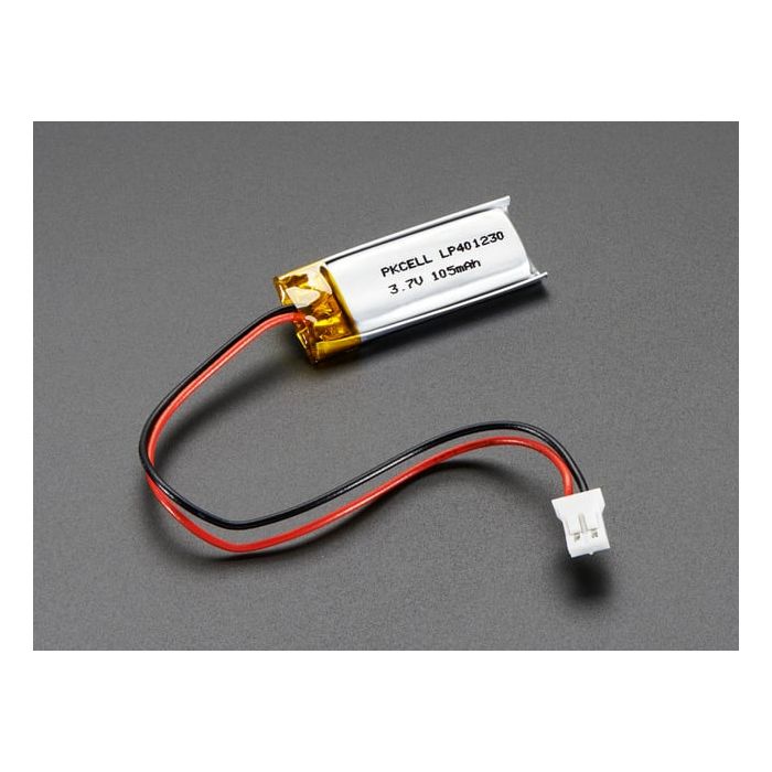 Lithium Ion Polymer Battery - 3.7v 100mAh