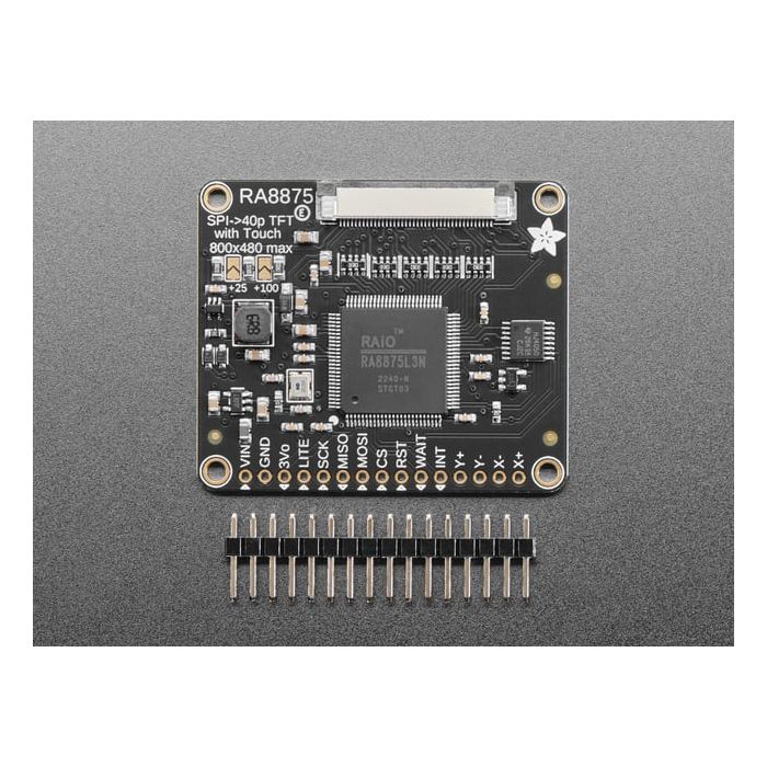 RA8875 Driver Board for 40-pin TFT Touch Displays - 800x480 Max