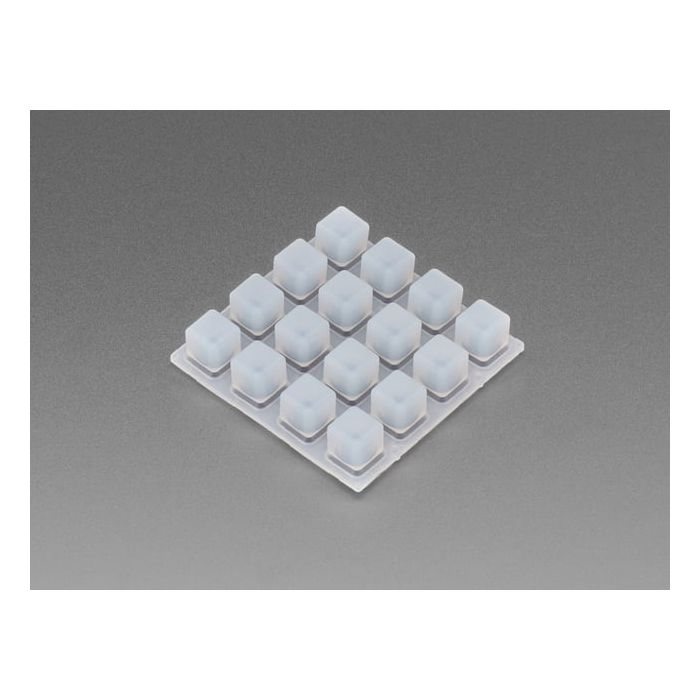 Silicone Elastomer 4x4 Button Keypad - for 3mm LEDs