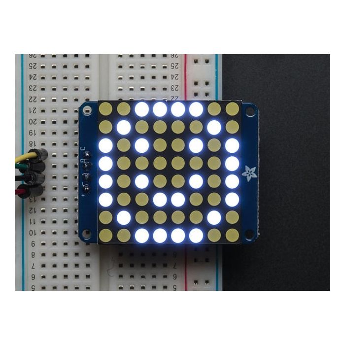 Small 1.2" 8x8 Ultra Bright White LED Matrix + Backpack