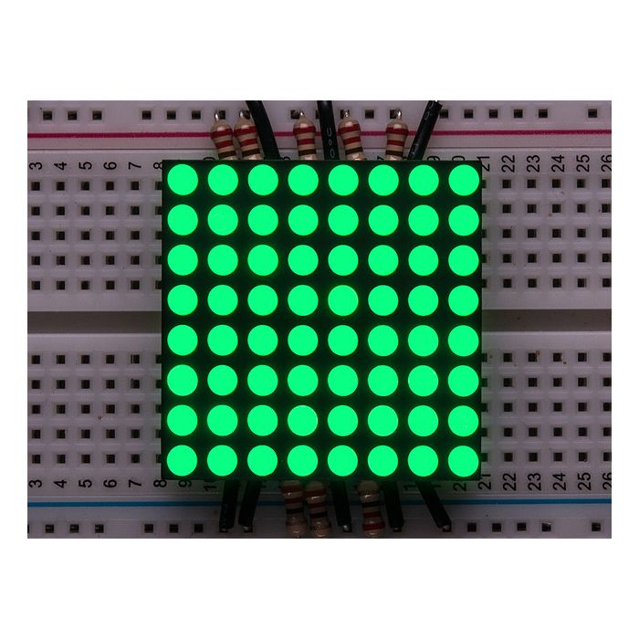 Small 1.2" 8x8 Ultra Bright Pure Green LED Matrix