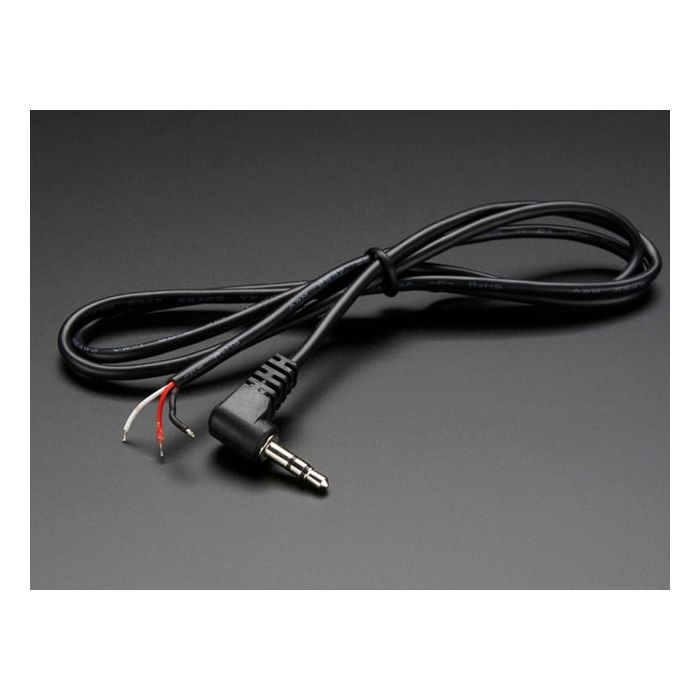 Right-Angle 3.5mm Stereo Plug to Pigtail Cable