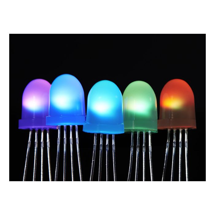 NeoPixel Diffused 8mm Through-Hole LED - 5 Pack