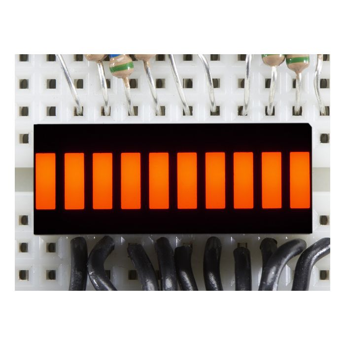 10 Segment Light Bar Graph LED Display - Amber