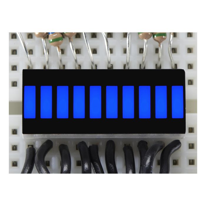 10 Segment Light Bar Graph LED Display - Blue
