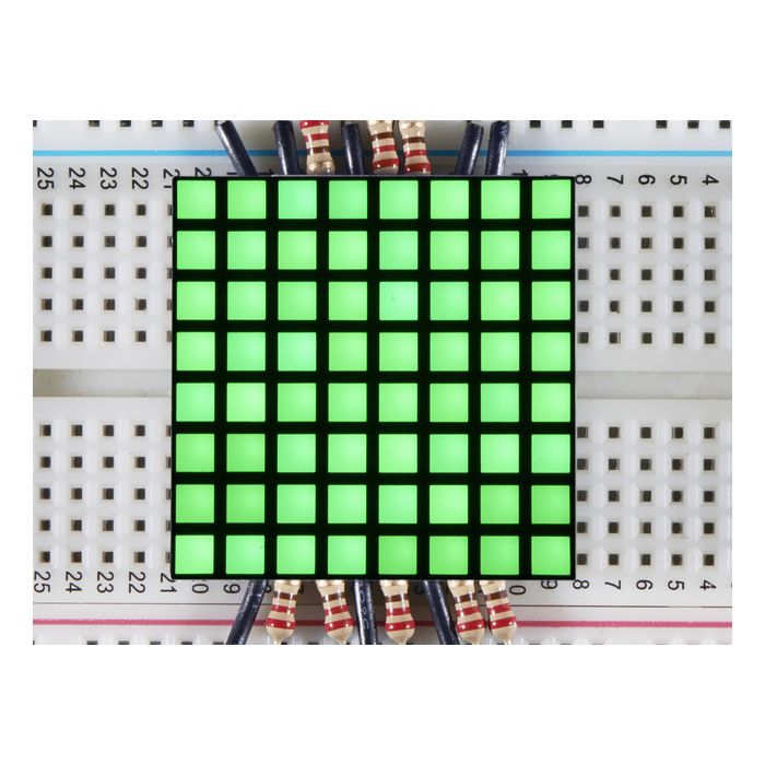 1.2" 8x8 Matrix Square Pixel - Pure Green