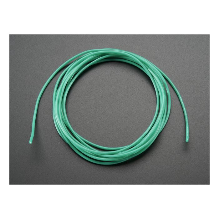 Silicone Cover Stranded-Core Wire - 2m 26AWG Green