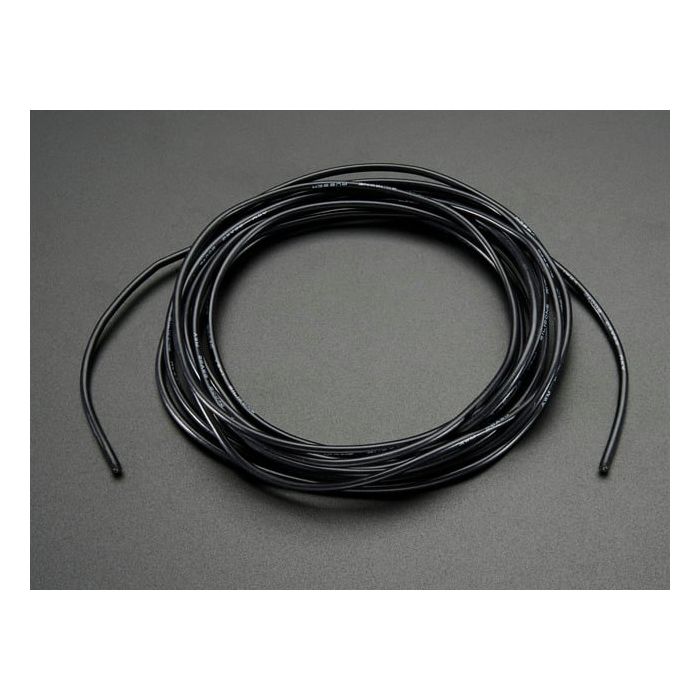 Silicone Cover Stranded-Core Wire - 2m 26AWG Black