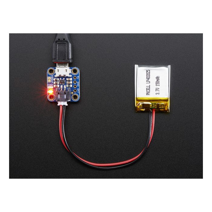 Adafruit Micro-Lipo Charger for LiPo/LiIon Batt w/MicroUSB Jack