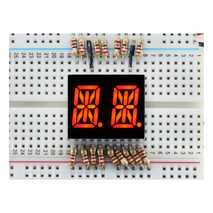 Dual Alphanumeric Display - Red 0.54" Digit Height - Pack of 2