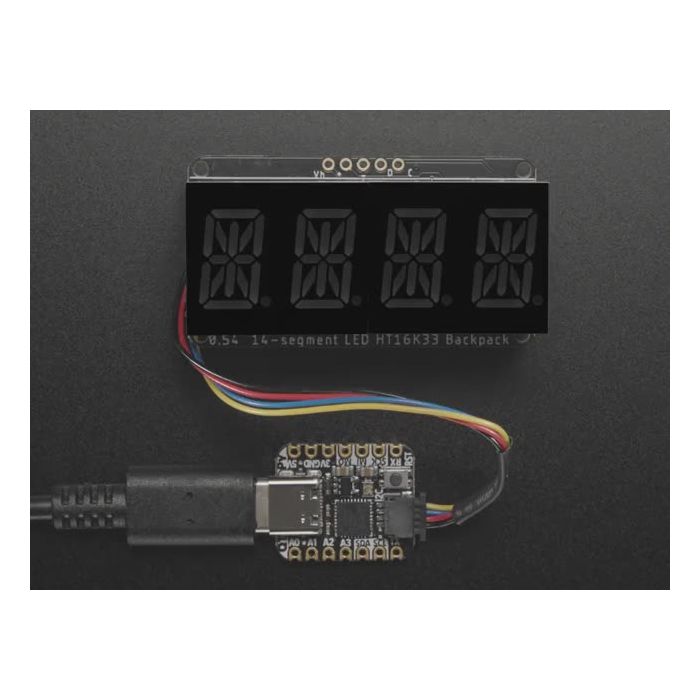 Quad Alphanumeric Display - Red 0.54" Digits w/ I2C Backpack