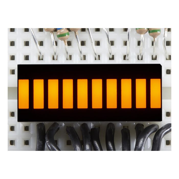 10 Segment Light Bar Graph LED Display - Yellow
