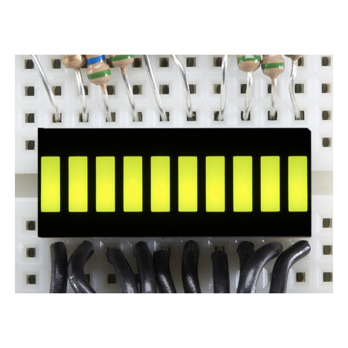 10 Segment Light Bar Graph LED Display - Yellow-Green