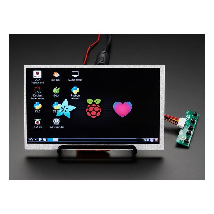HDMI 4 Pi: 7" Display (no Touch) w/Mini Driver - 800x480 HDMI