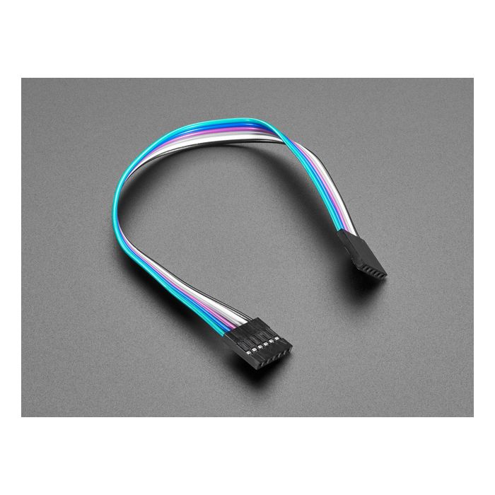 6-conductor 0.1" socket-socket cable