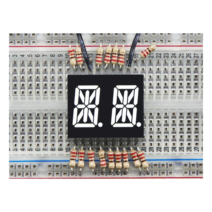 Dual Alphanumeric Display - White 0.54" Digit Height - Pack of 2