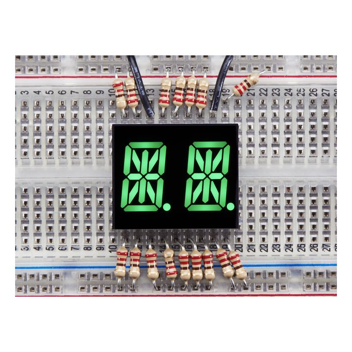 Dual Alphanumeric Display - Green 0.54" Digit Height - Pack of 2