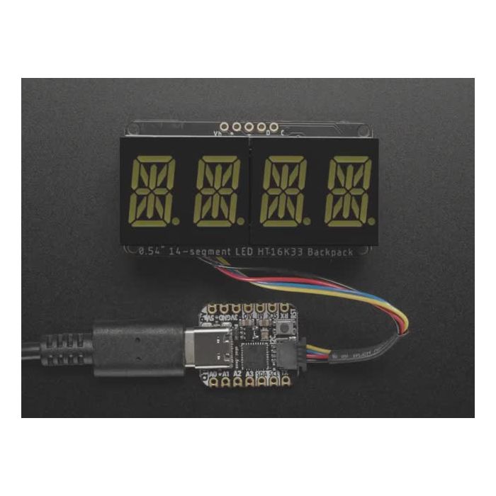 Quad Alphanumeric Display - White 0.54" Digits w/ I2C Backpack