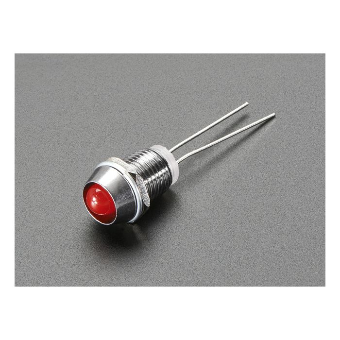 5mm Chromed Metal Narrow Bevel LED Holder - Pack of 5