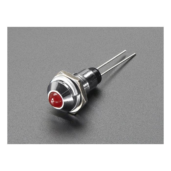 5mm Chromed Metal Wide Convex Bevel LED Holder - Pack of 5