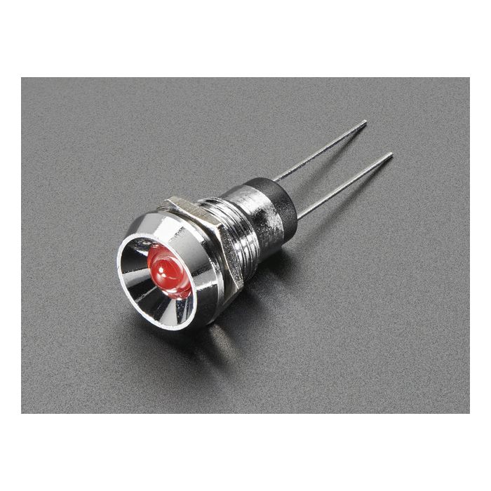 5mm Chromed Metal Wide Concave Bevel LED Holder - Pack of 5