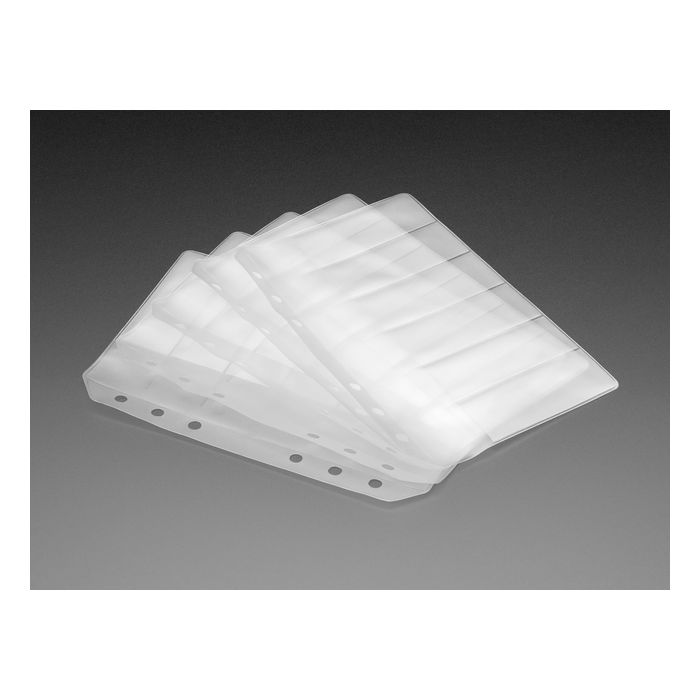 Blank SMT Storage Pages for 6 strips of 24mm Tape - 5 Pages
