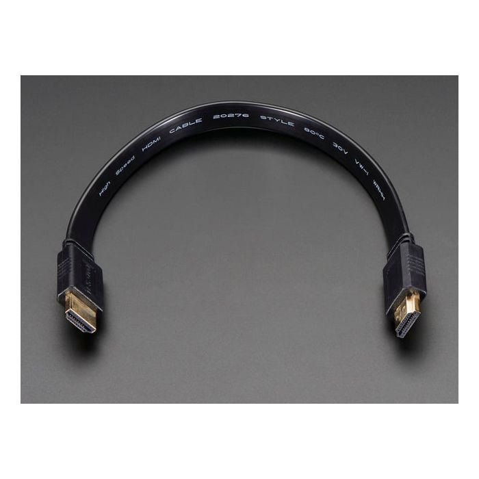 HDMI Flat Cable - 1 foot / 30cm long