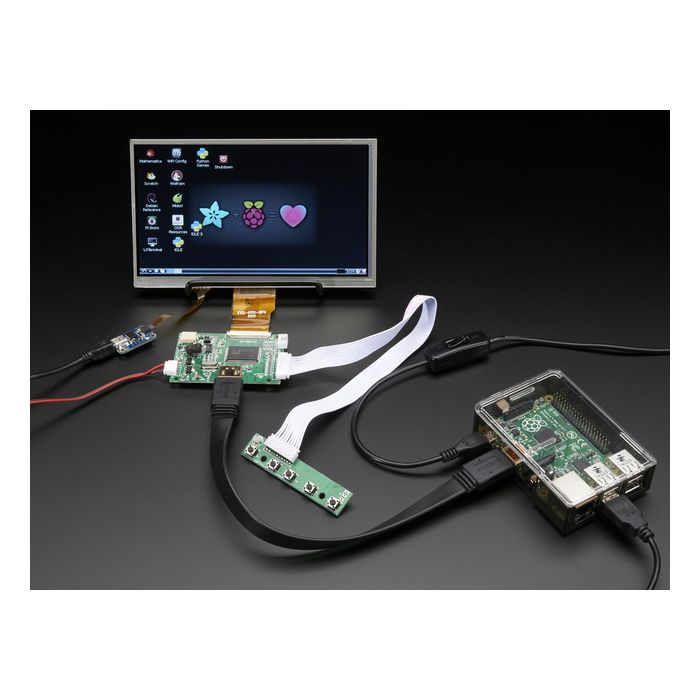 HDMI 4 Pi: 7" Display w/Touchscreen 1024x600 w/ Mini Driver
