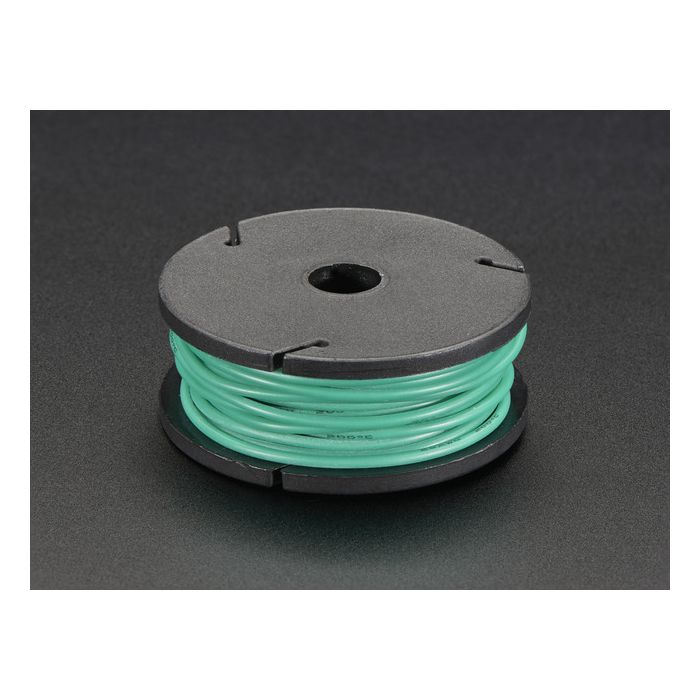 Silicone Cover Stranded-Core Wire - 25ft 26AWG - Green