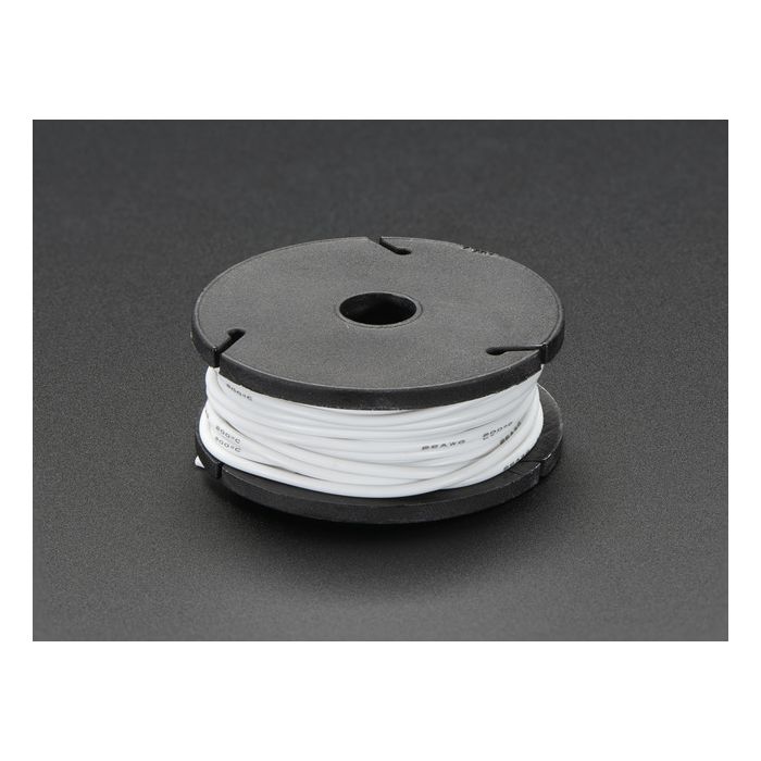 Silicone Cover Stranded-Core Wire - 25ft 26AWG - White
