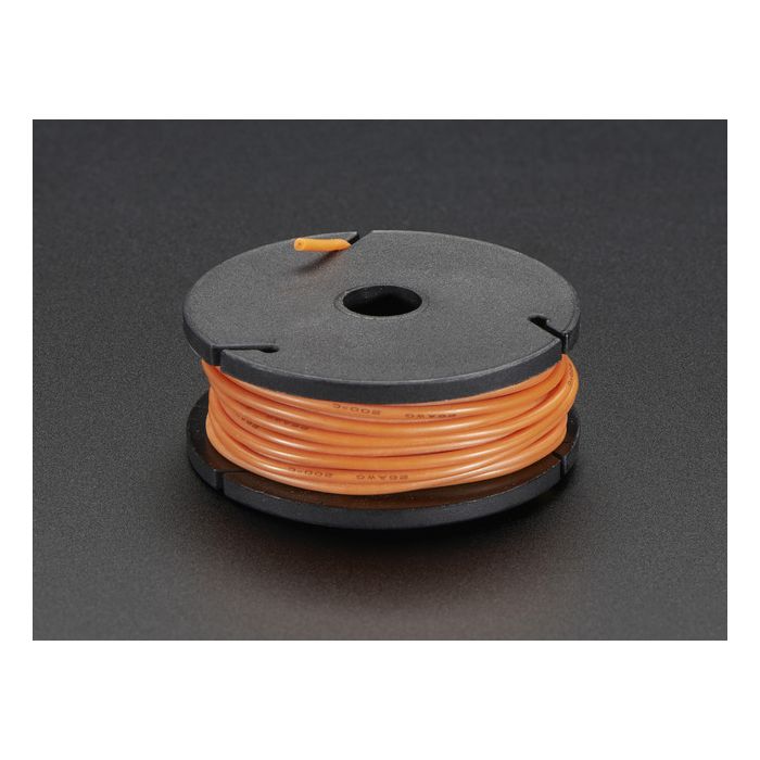 Silicone Cover Stranded-Core Wire - 25ft 26AWG - Orange