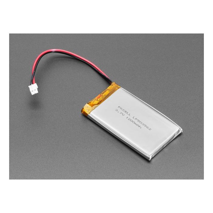 Lithium Ion Polymer Battery - 3.7v 1200mAh