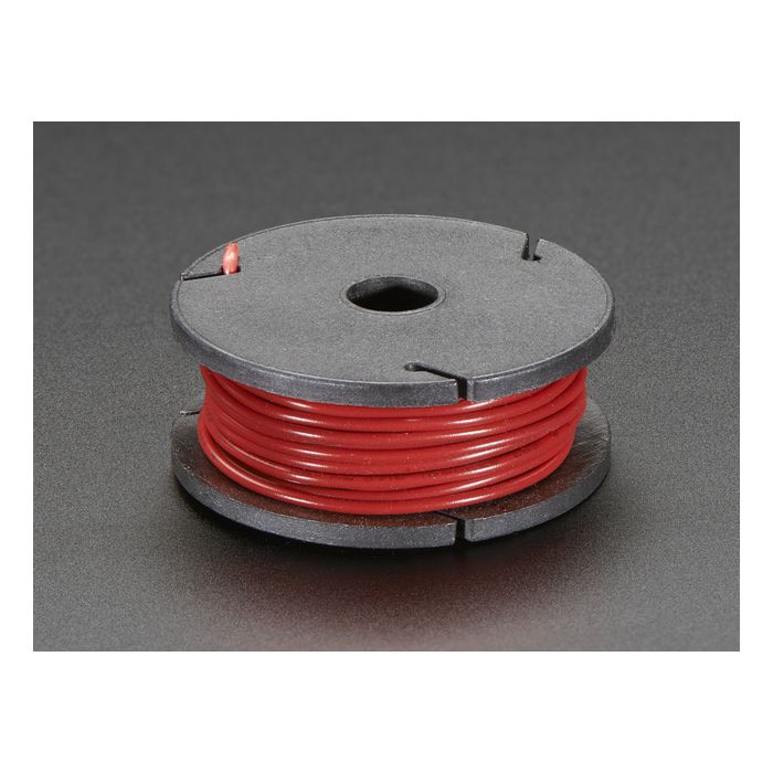 Solid-Core Wire Spool - 25ft - 22AWG - Red