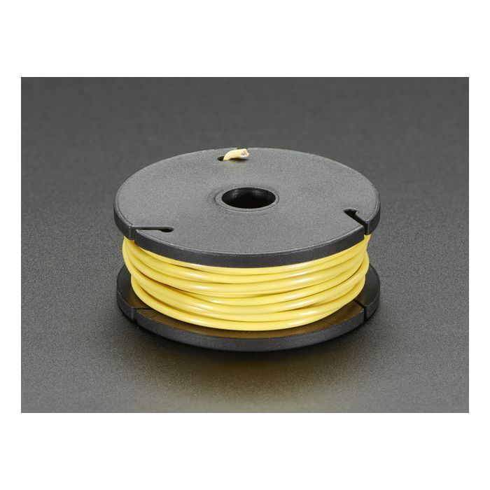 Solid-Core Wire Spool - 25ft - 22AWG - Yellow