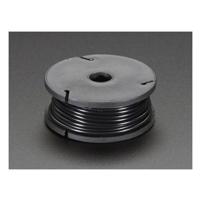 Solid-Core Wire Spool - 25ft - 22AWG - Black