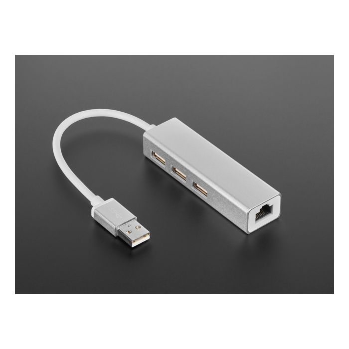 USB 2.0 and Ethernet Hub - 3 USB Ports and 1 Ethernet