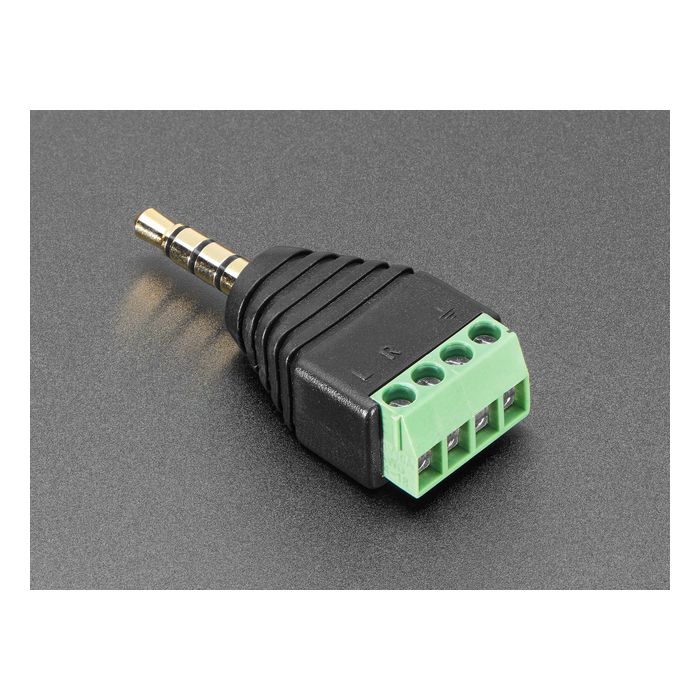 3.5mm (1/8") 4-Pole (TRRS) Audio Plug Terminal Block