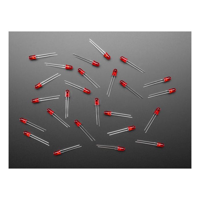 Diffused Red 5mm LED (25 pack)