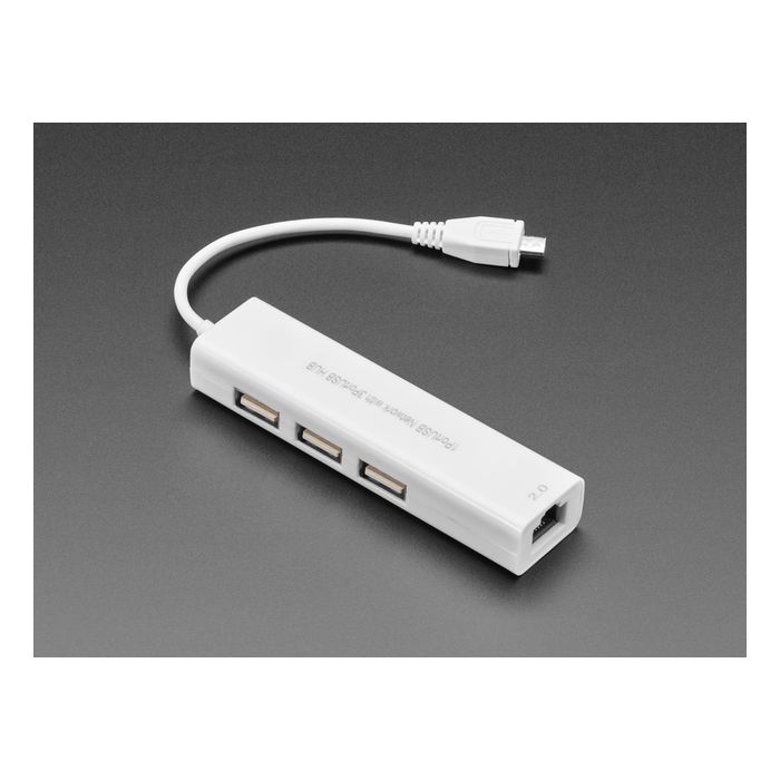 Ethernet Hub and USB Hub w/ Micro USB OTG Connector