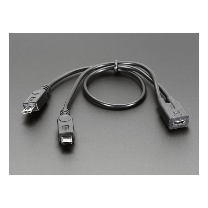 Micro B USB 2-Way Y Splitter Cable