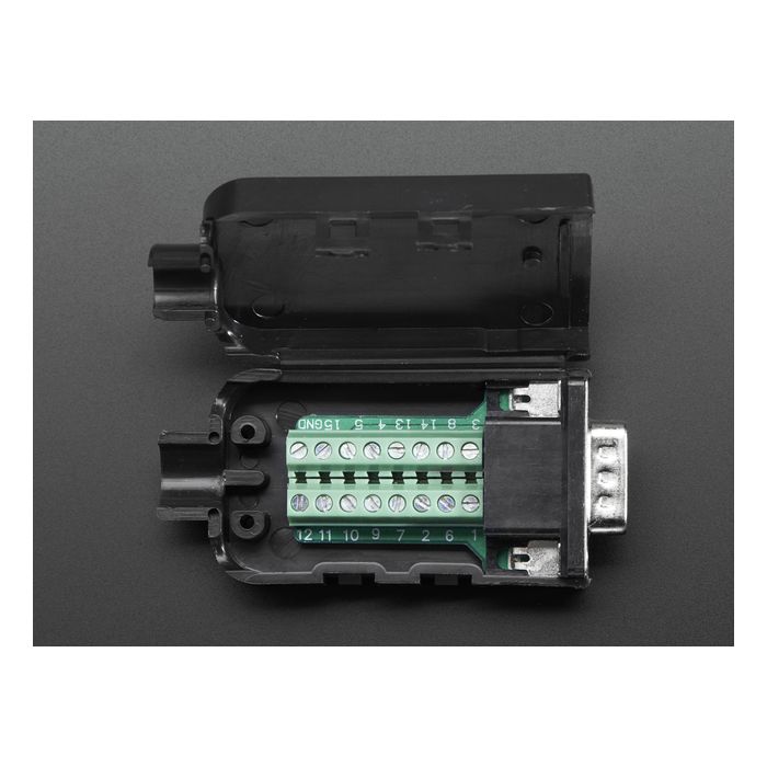 DE-15 (DB-15) Male Plug to Terminal Block Breakout