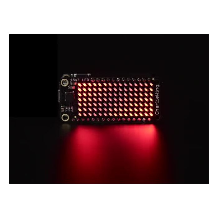 Adafruit 15x7 CharliePlex LED Matrix Display FeatherWing - Red